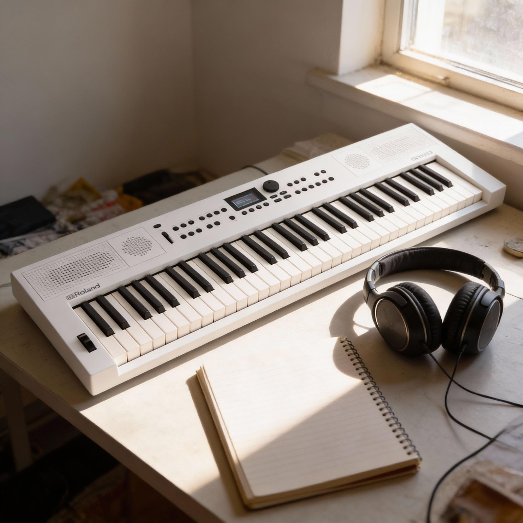 Amazon.com: Roland GO:KEYS 5 White Music Creation Keyboard Bundle